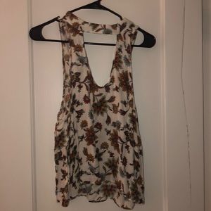 floral flowy tank top